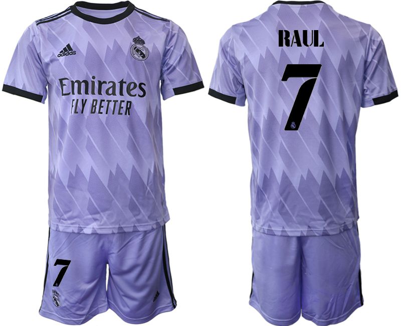 Men 2022-2023 Club Real Madrid away purple #7 Soccer Jersey